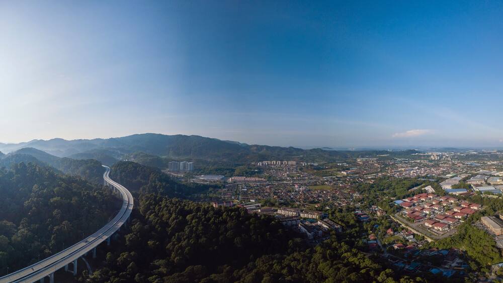 Green sustainable eco friendly Highway at Rawang, Malaysia