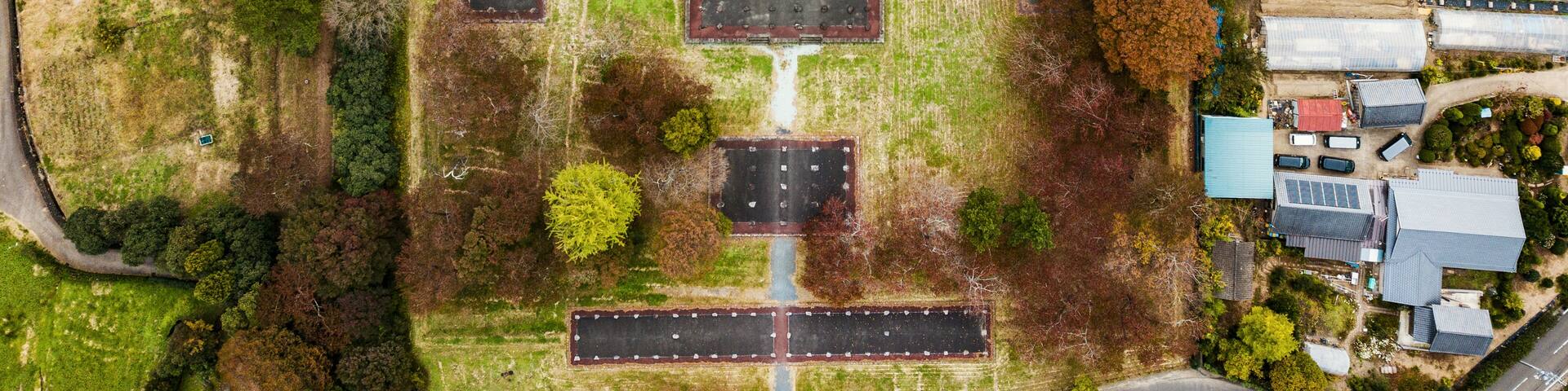 The aerial view of Tagajo city.