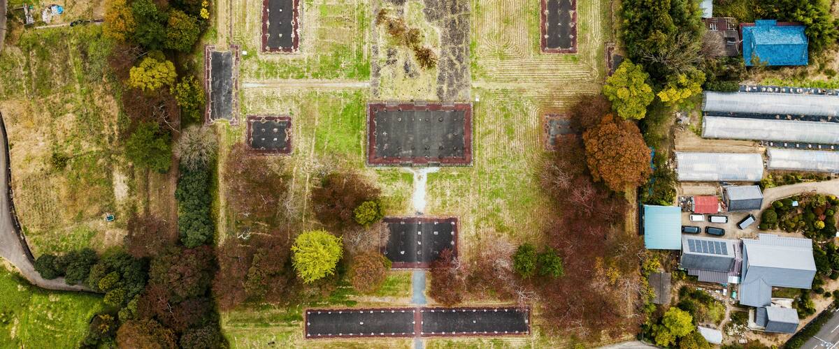 The aerial view of Tagajo city.