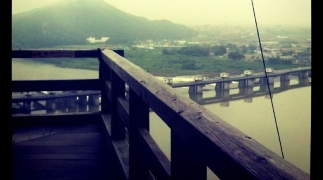 天守閣から木曽川を望む