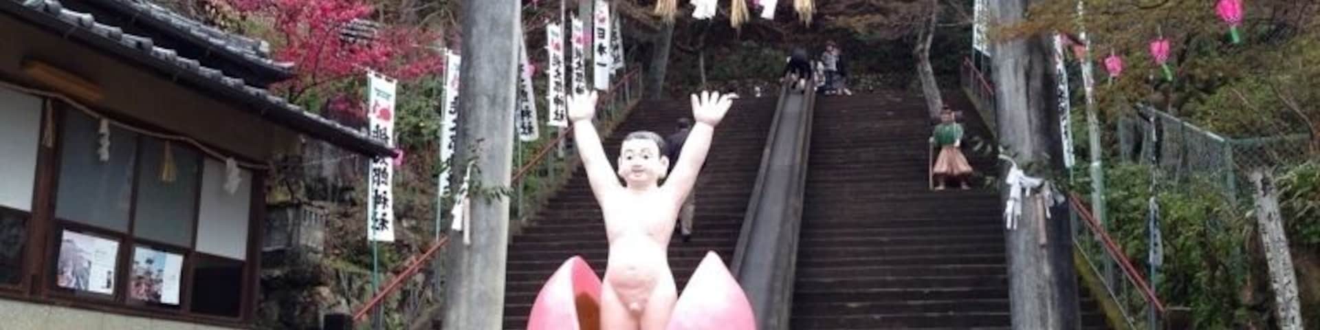 桃太郎伝説発祥地を主張する神社(・e・ )