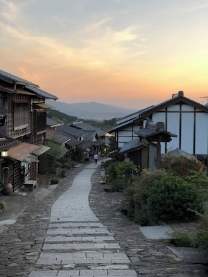 Spring sunset in the Kiso Valley, Magome Japan 🇯🇵