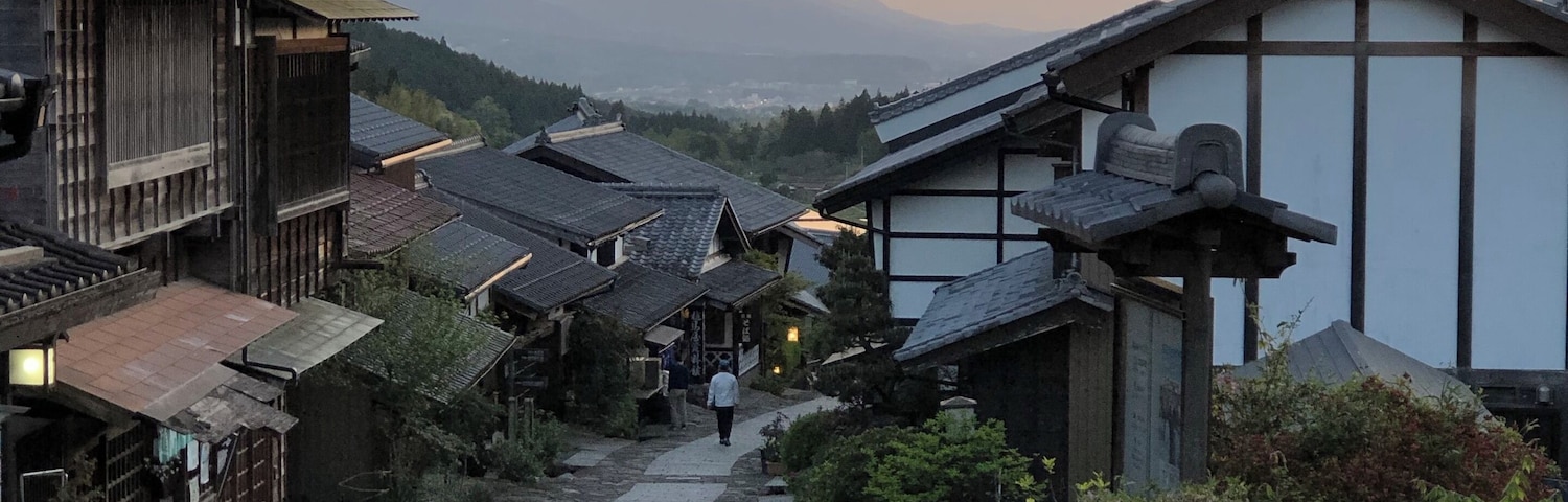 Spring sunset in the Kiso Valley, Magome Japan 🇯🇵