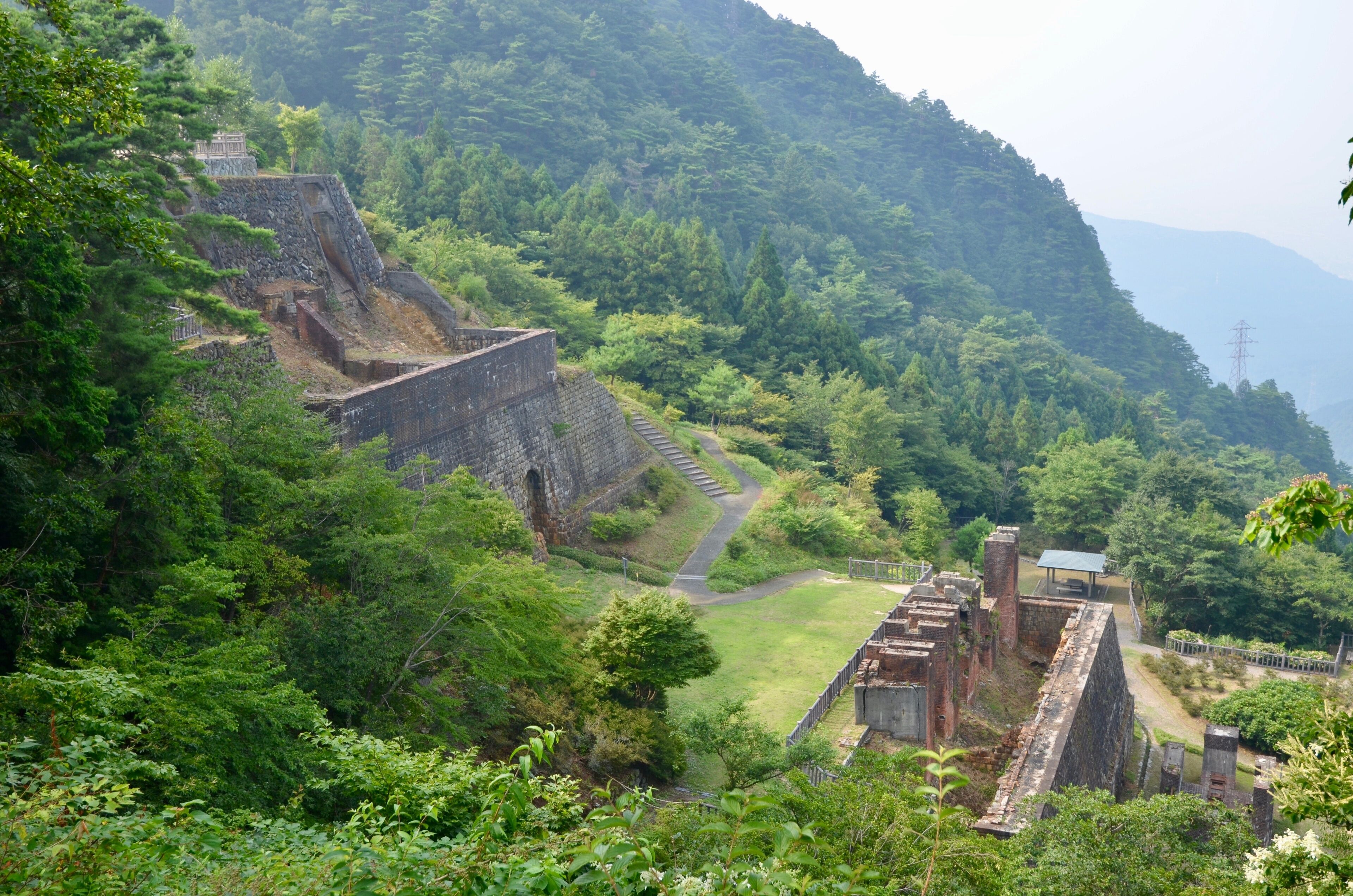 日本 愛媛県 新居浜市 マイントピア別子 東平ゾーン Japan Shikoku Ehime Niihama Besshi copper mine ruin