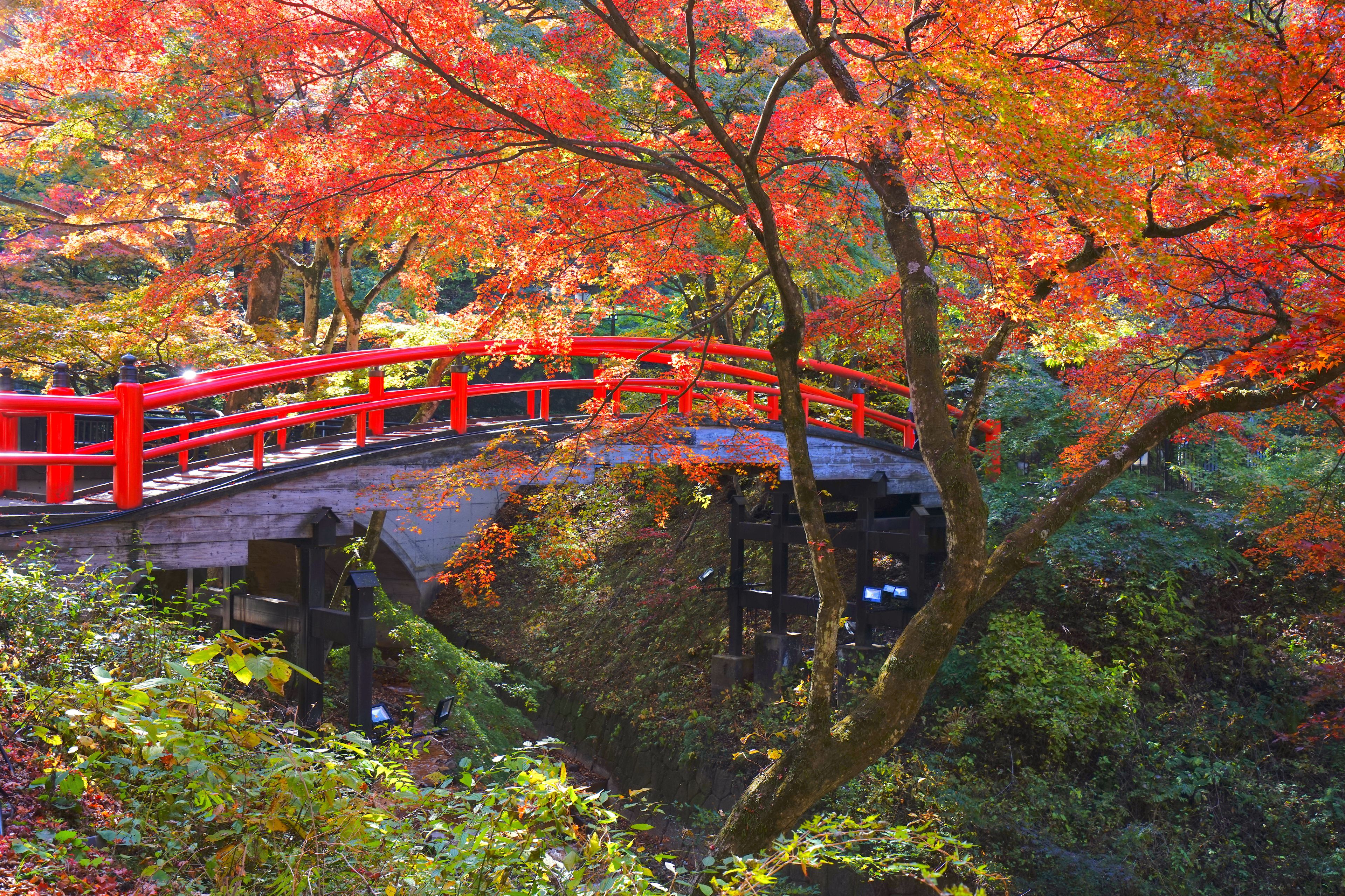 Kajika Bridge, Ikaho Onsen, Shibukawa City, Gunma Pref., Japan