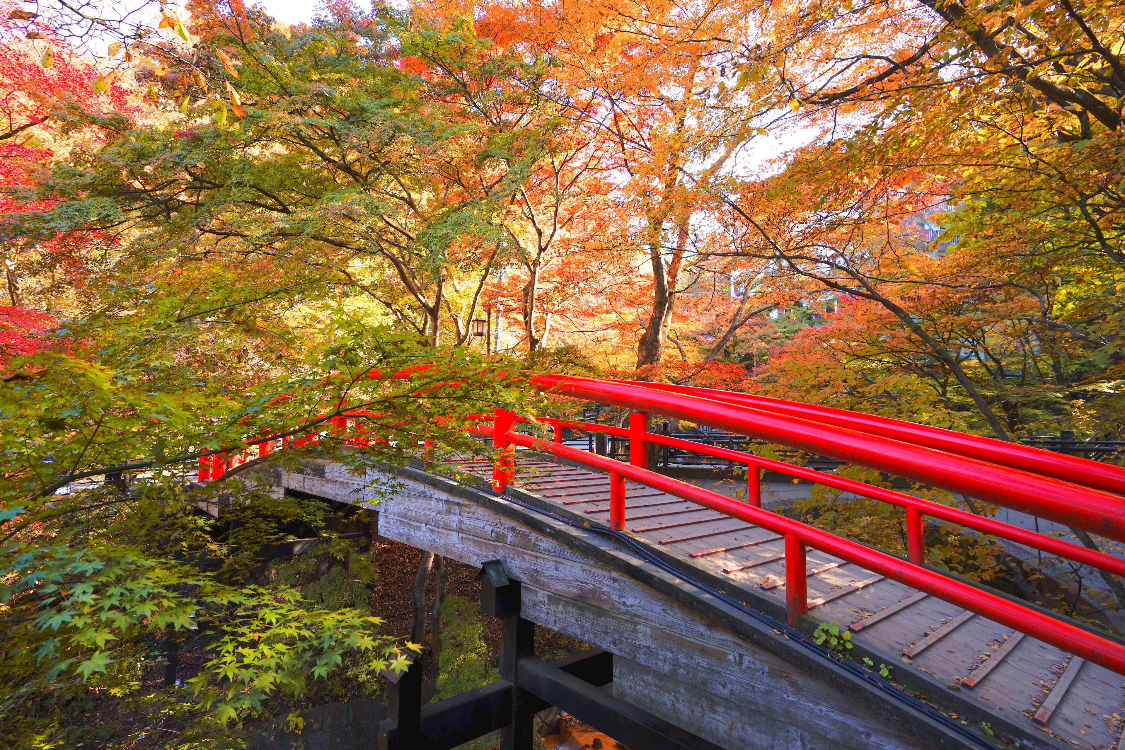 Kajika Bridge, Ikaho Onsen, Shibukawa City, Gunma Pref., Japan