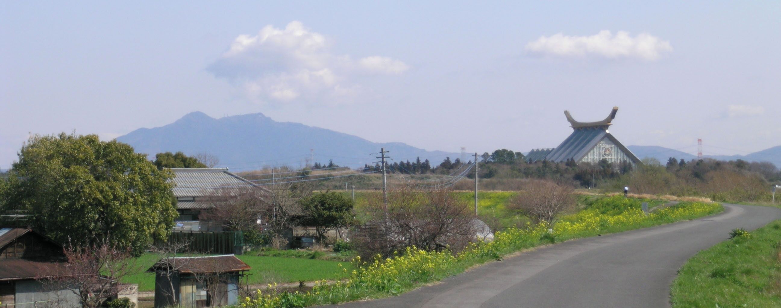 Mt. Tsukuba from the Kokai river in April