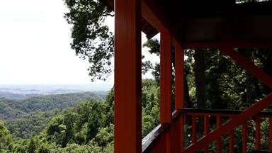 Sendai Japan, Miyagi Prefecture, July 2022.The view from Kumano Nachi Shrine.