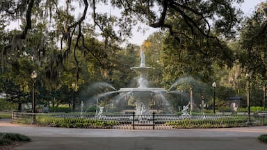 Water fountain in Forsyth Park in Savannah, Georgia