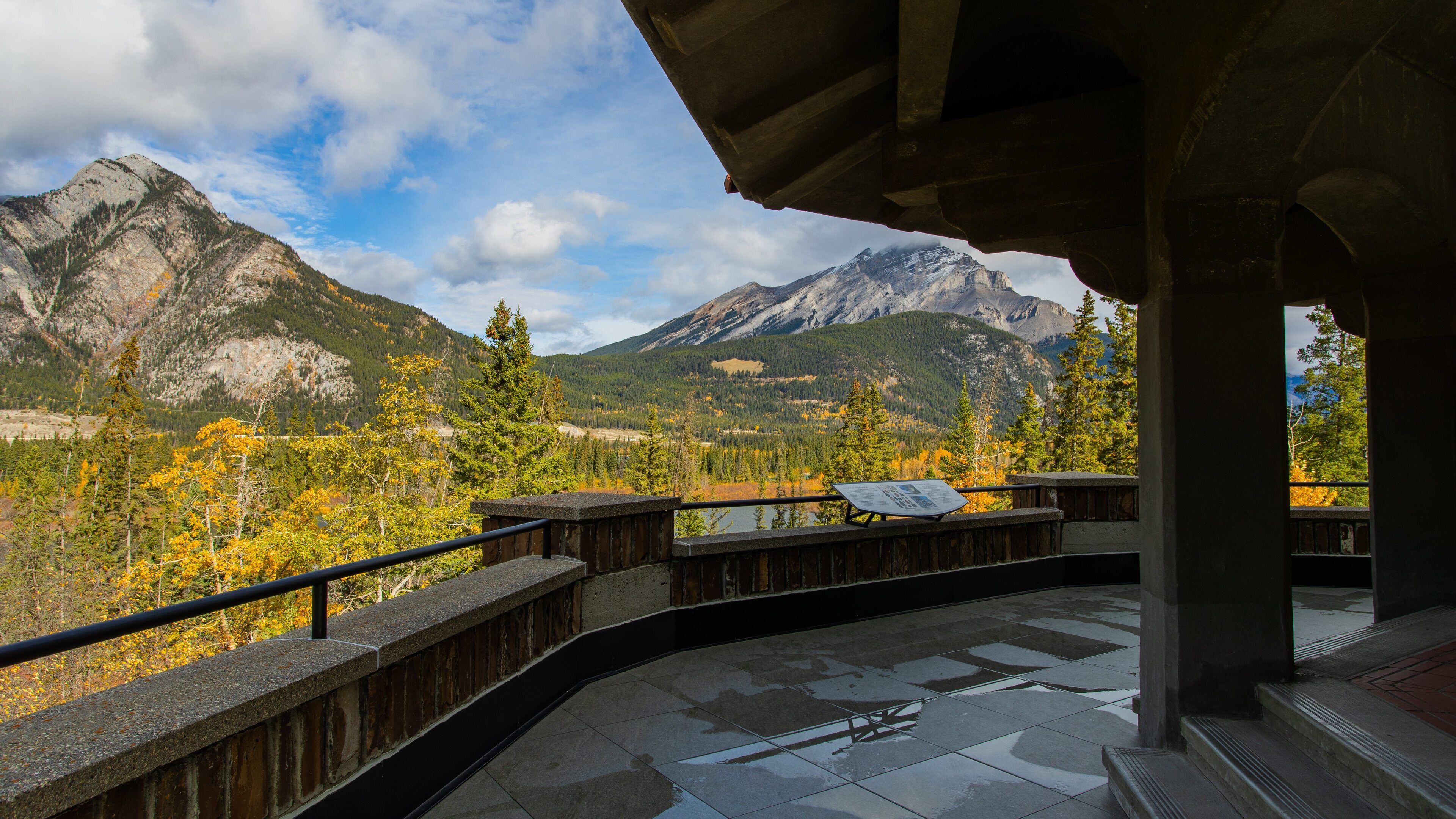 Cave and Basin National Historic Site which includes views, mountains and tranquil scenes
