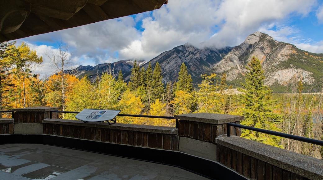 Cave and Basin National Historic Site which includes views, mountains and tranquil scenes