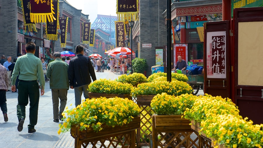 Ancient Culture Street ofreciendo mercados, flores y escenas urbanas