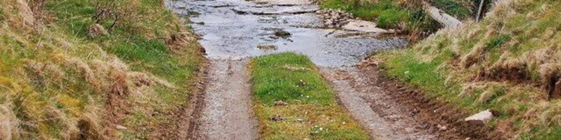 Ford through the Burn of Dasso Looking NW towards the B9057.