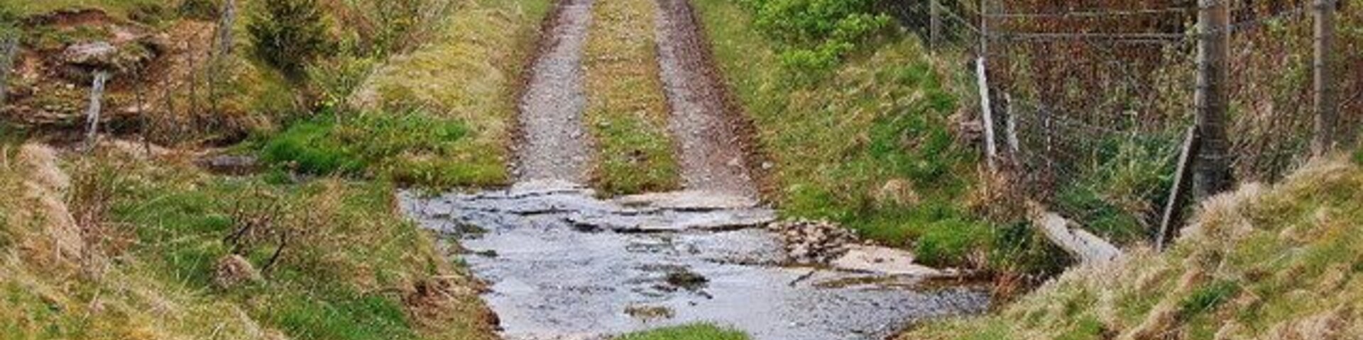 Ford through the Burn of Dasso Looking NW towards the B9057.