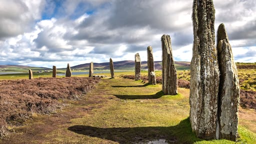 Ring of Brodgar standing stones, Orkney, Scotland.