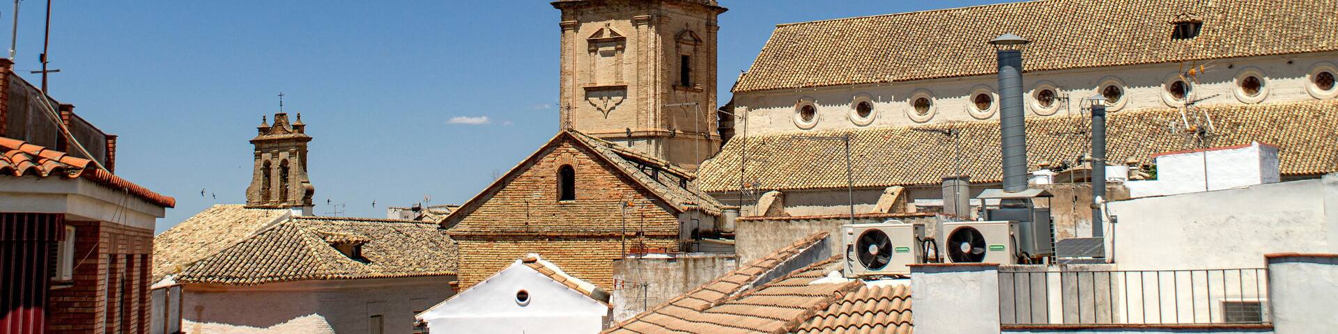 Leaning tower of the church of Bujalance, Córdoba.