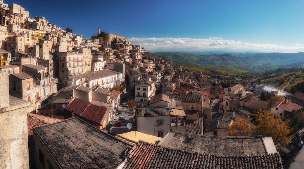 Town of Cammarata in Central Sicily in Spring 2017