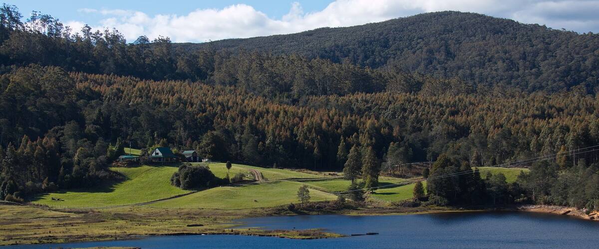 Gardner Lake at Moina in Tasmania