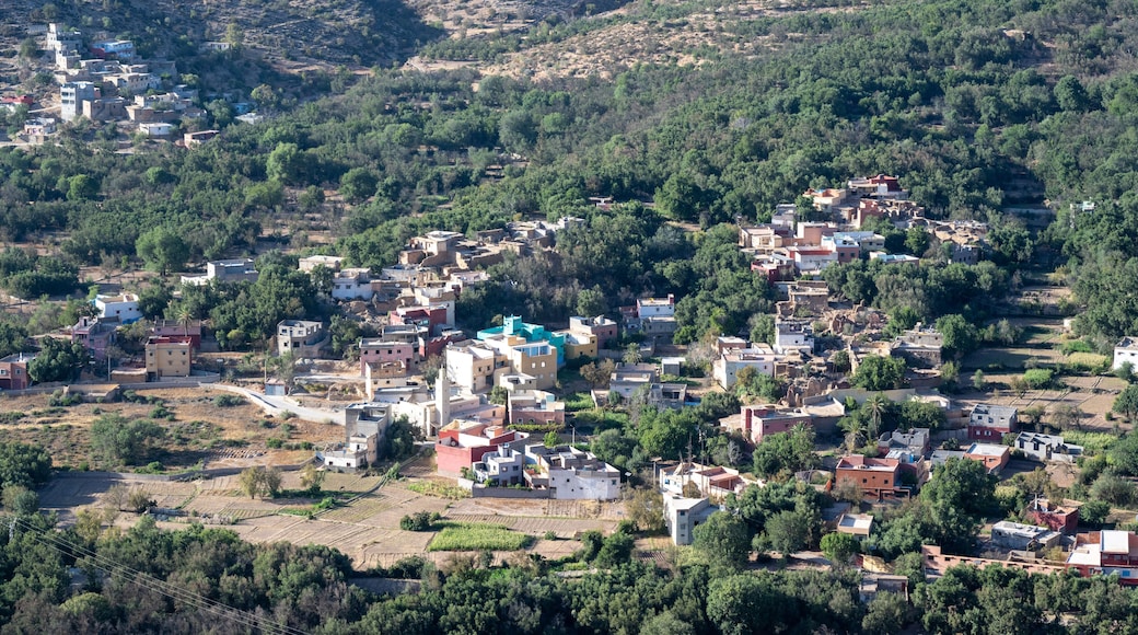 Imouzzer Ida Ou Tanane, Morocco : cityscape of Imouzzer, with mountains in the background.