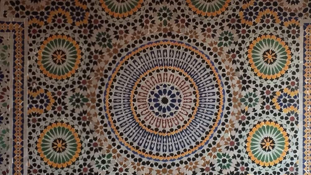 Wall in the hotel. Beautiful and intricate design.