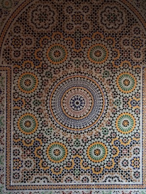 Wall in the hotel. Beautiful and intricate design.
