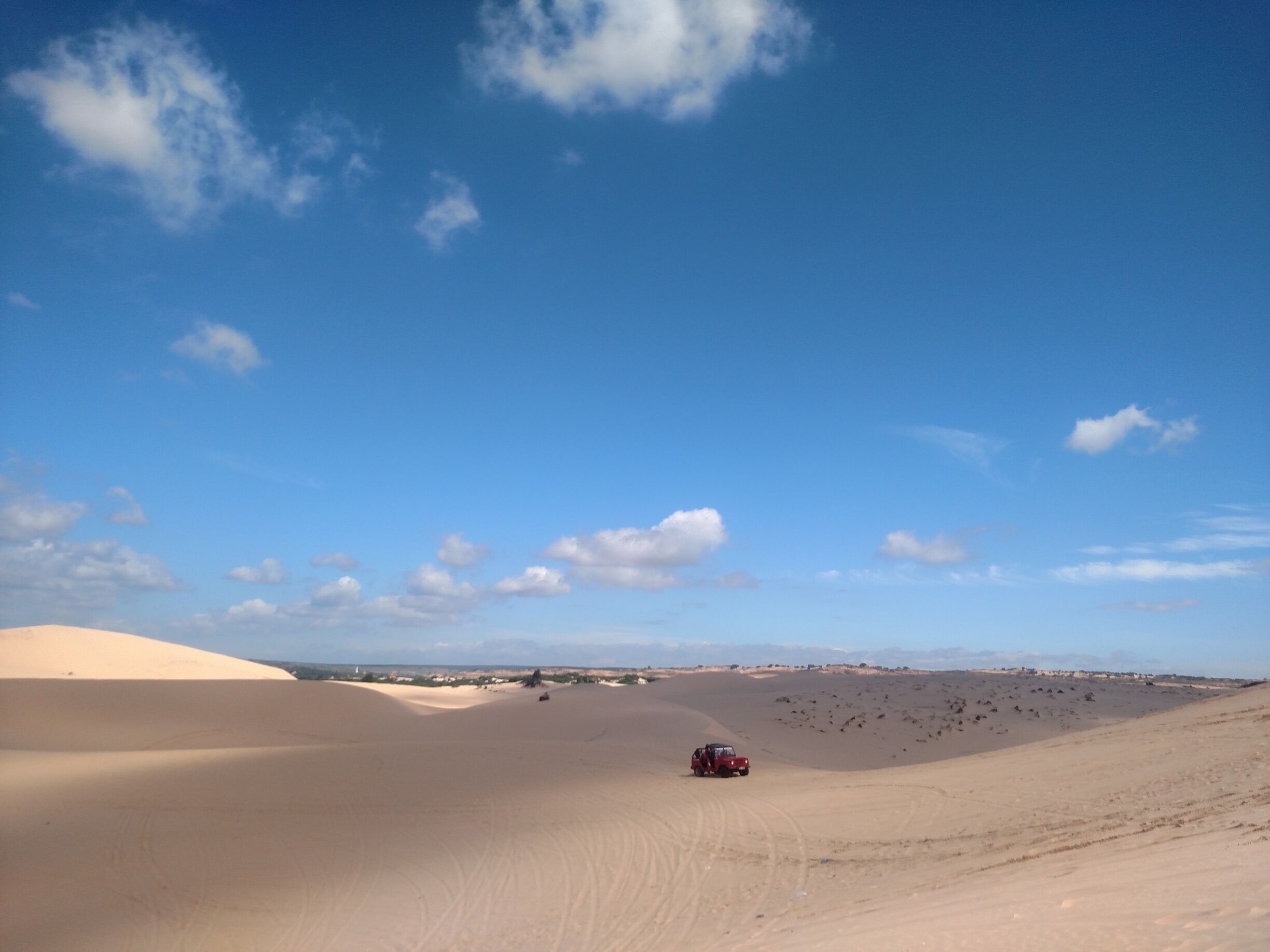 It's really impressive while the sunlight covered by clouds. That make the moving shadow ups and downs as sea waving.
