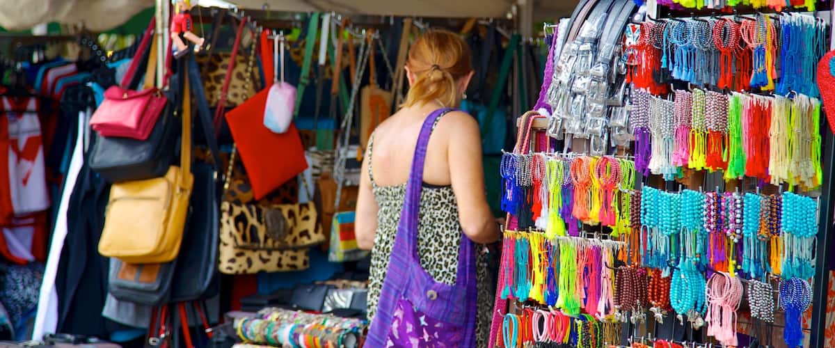 Seminyak Square showing markets and shopping as well as an individual female