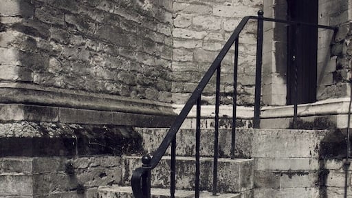 Stairs at the side of the church