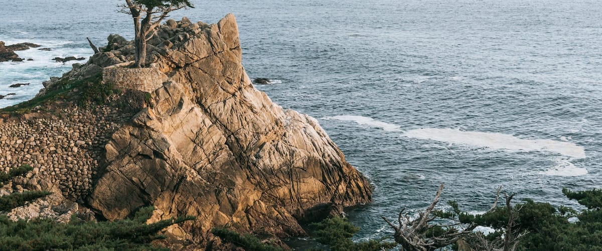 17-Mile Drive featuring general coastal views and rocky coastline