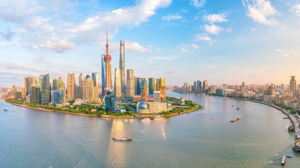 View of downtown Shanghai skyline