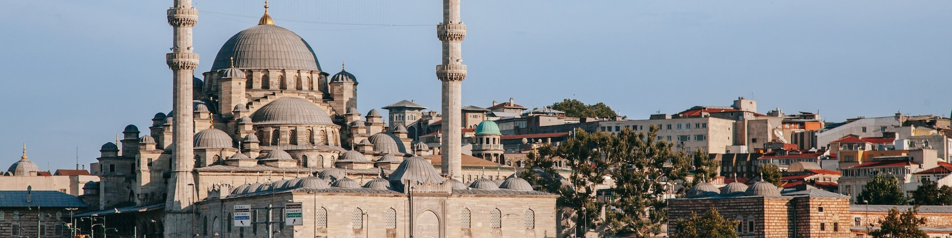 Rustem Pasha Mosque showing a bay or harbor and heritage architecture