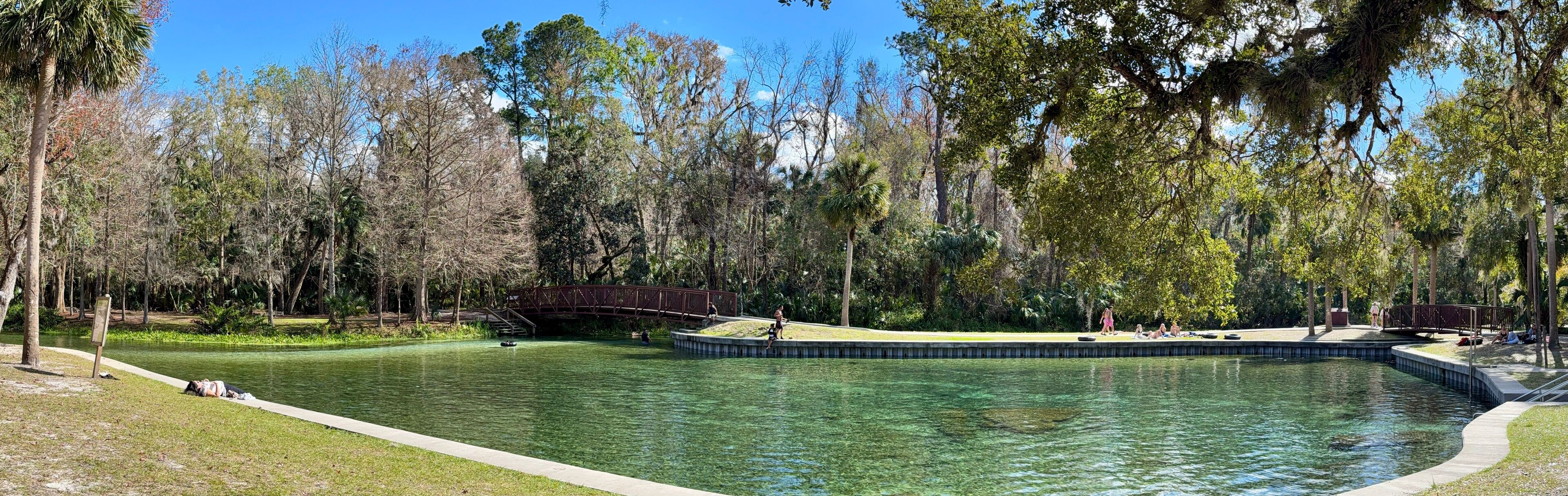 Large open freshwater swimming area at Kelly Rock Springs Park in Apopka, Florida just north of Orlando.