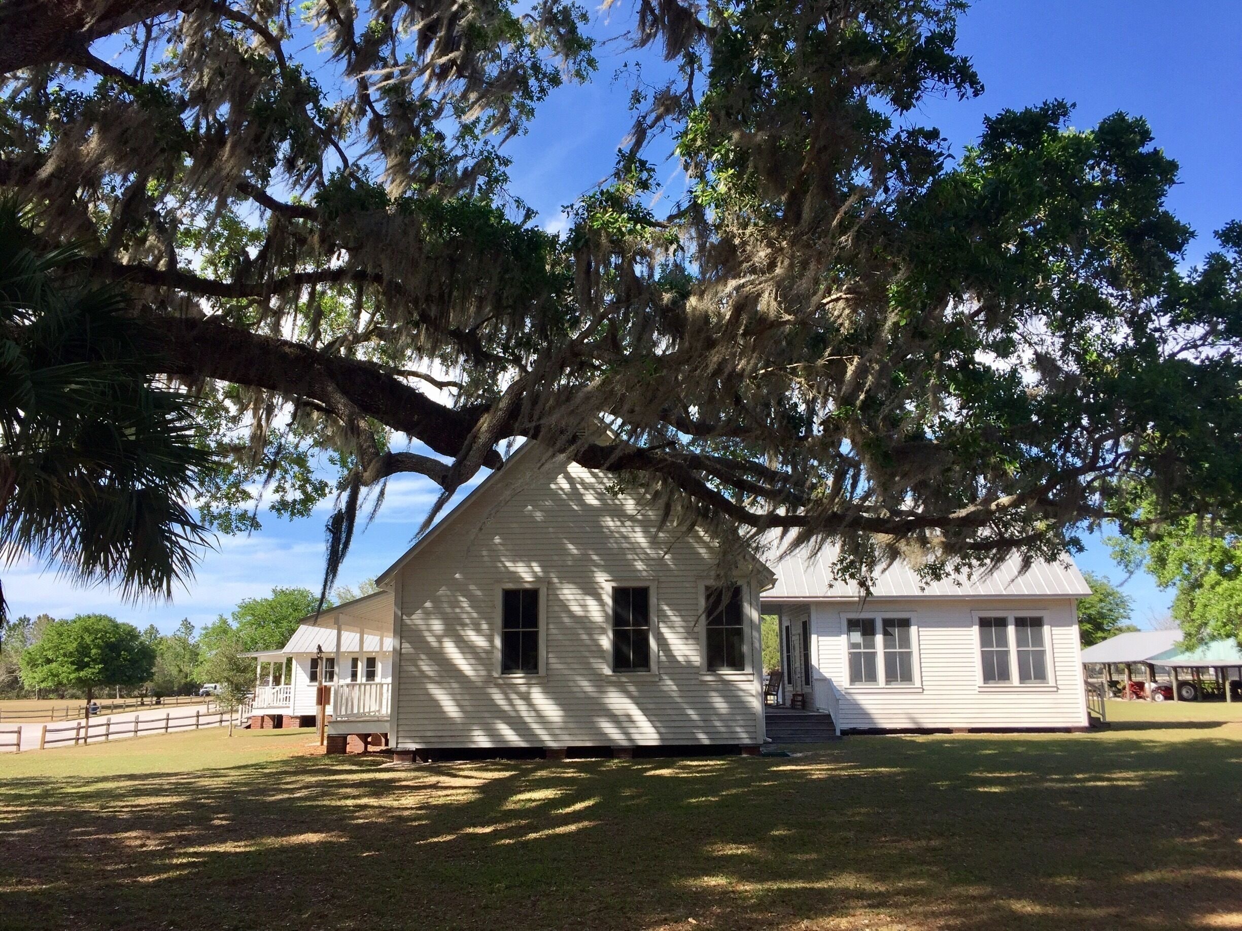 Dating to 1906, this is Union School ... named because it brought together several smaller schools in the area. It was closed due to overcrowding in 1969!  It is now part of Fort Christmas Historical Park.