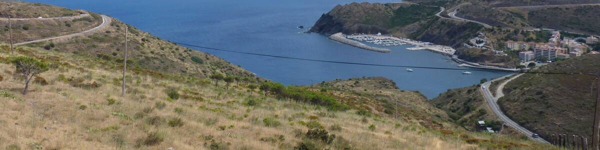 Vue depuis le col des Belitres, Portbou (Haut-Ampurdan, Gérone, Catalogne, Espagne)