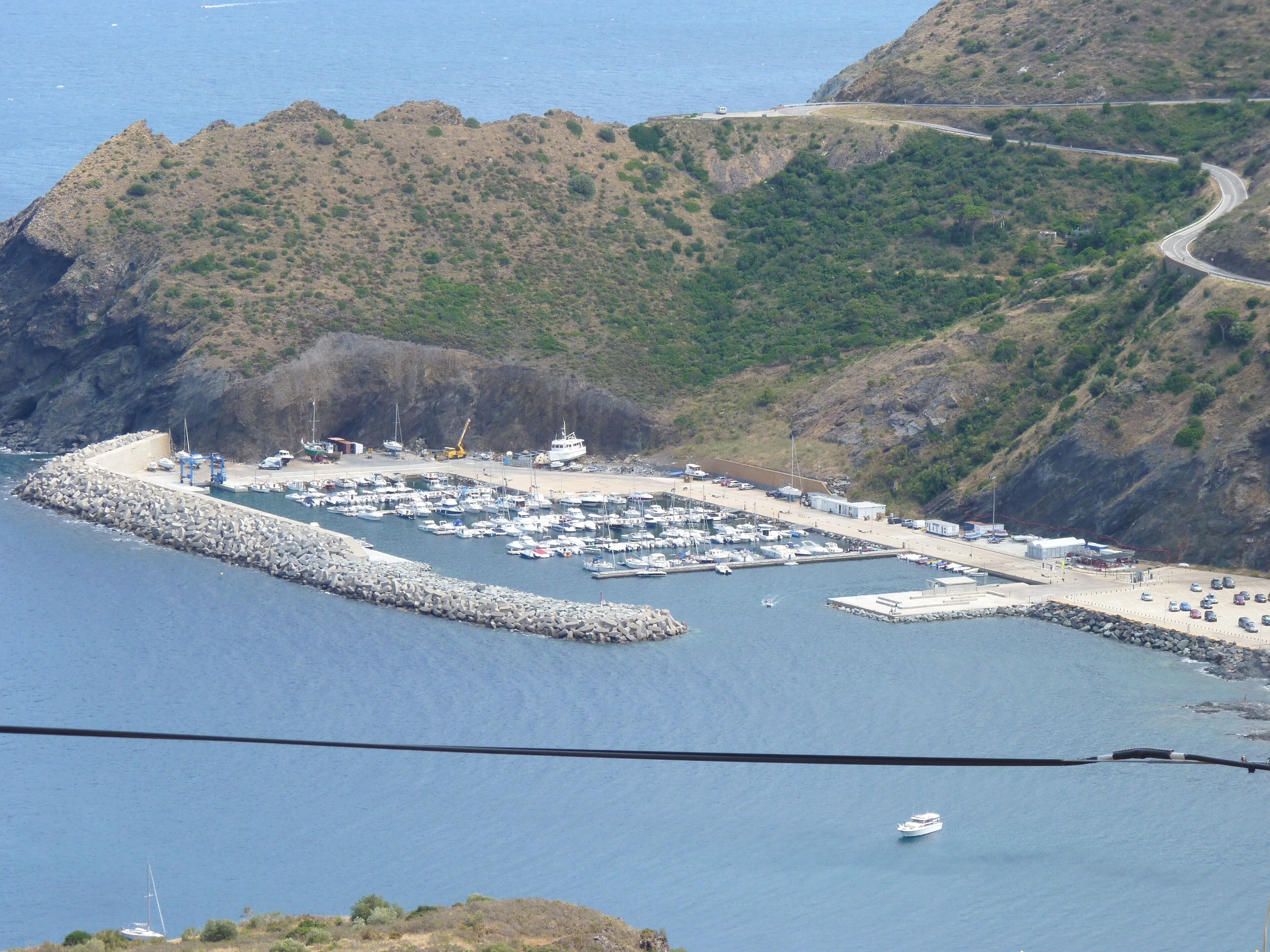 Vue depuis le col des Belitres, Portbou (Haut-Ampurdan, Gérone, Catalogne, Espagne)