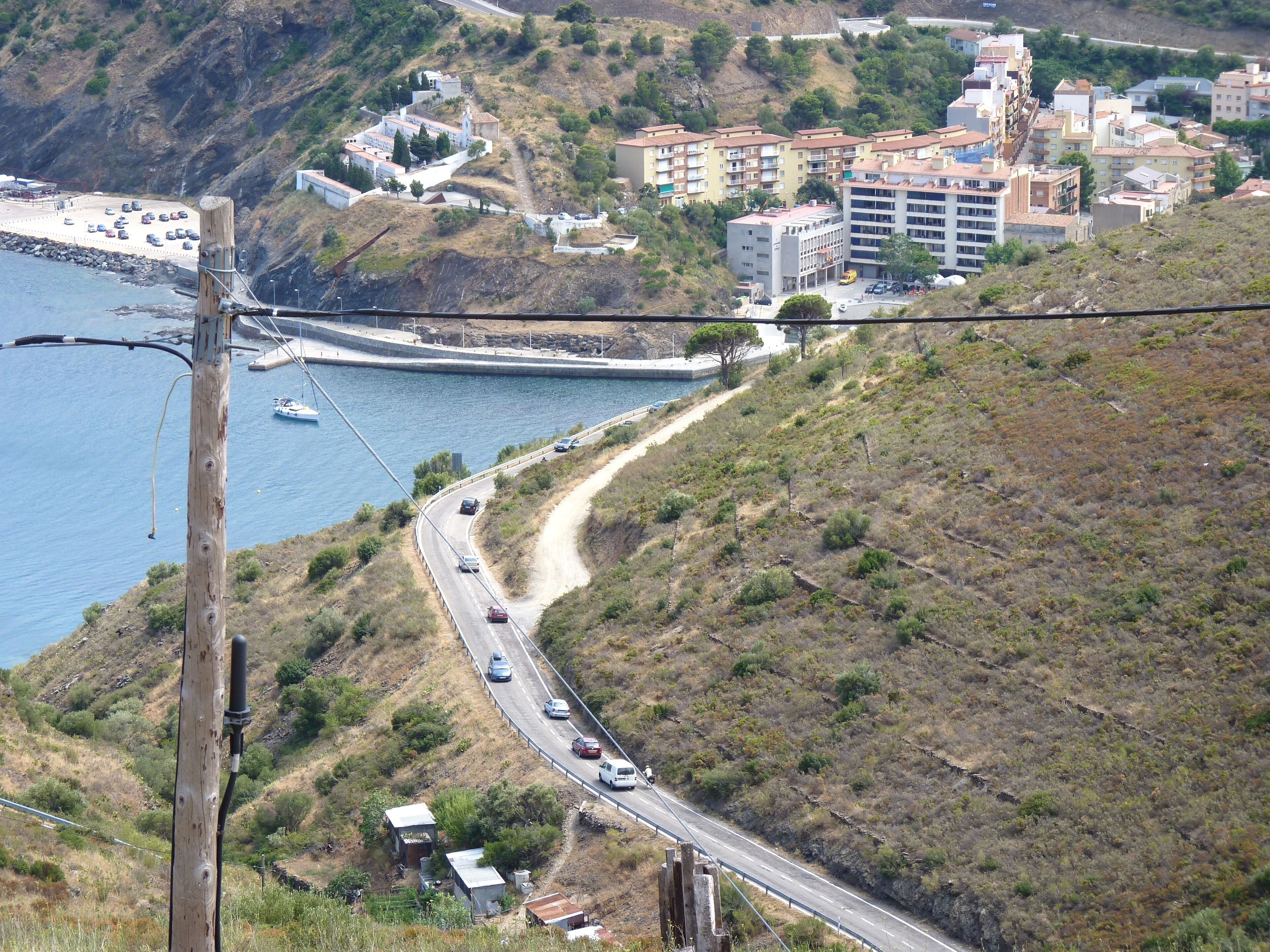 Vue depuis le col des Belitres, Portbou (Haut-Ampurdan, Gérone, Catalogne, Espagne)
