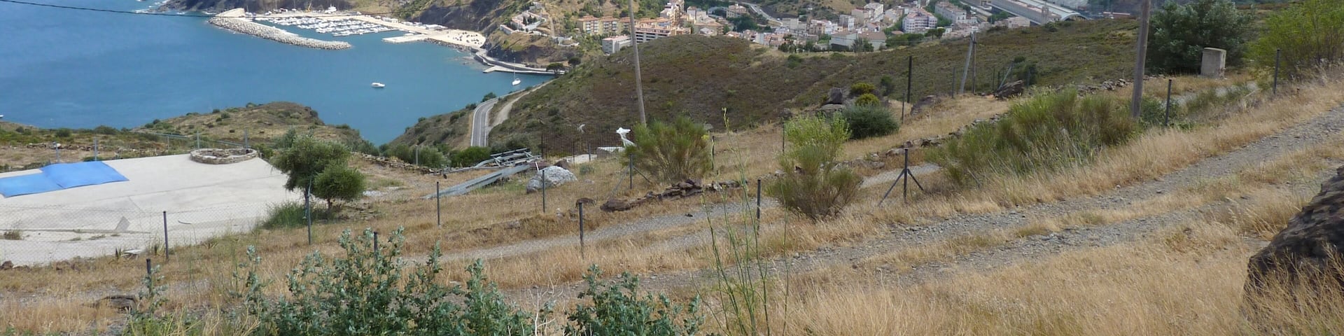 Vue depuis le col des Belitres, Portbou (Haut-Ampurdan, Gérone, Catalogne, Espagne)
