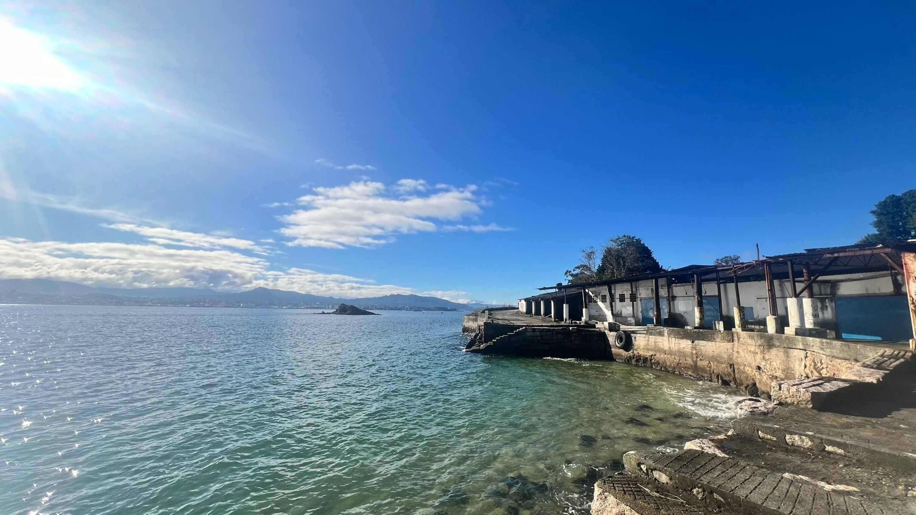 Panorámica del mar en Moaña, Galicia