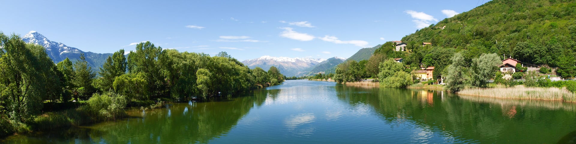 Sorico, lake of Como, Italy: View of the countryside on the floor of Spain