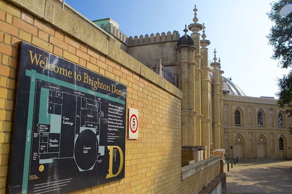 Brighton Dome featuring heritage elements and signage