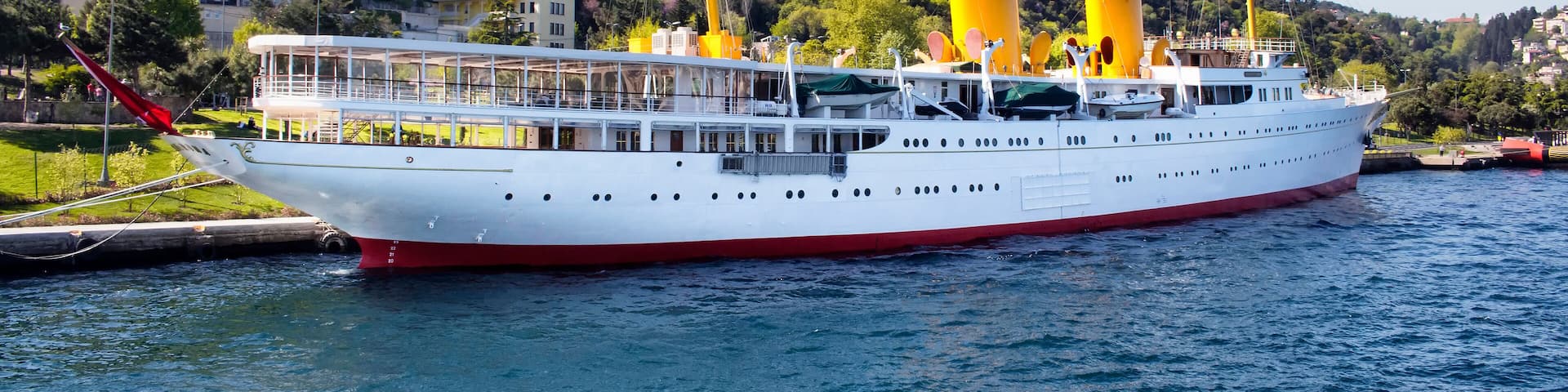 Famous Savarona yacht that the Founder of Turkish Republic used to use in Istanbul