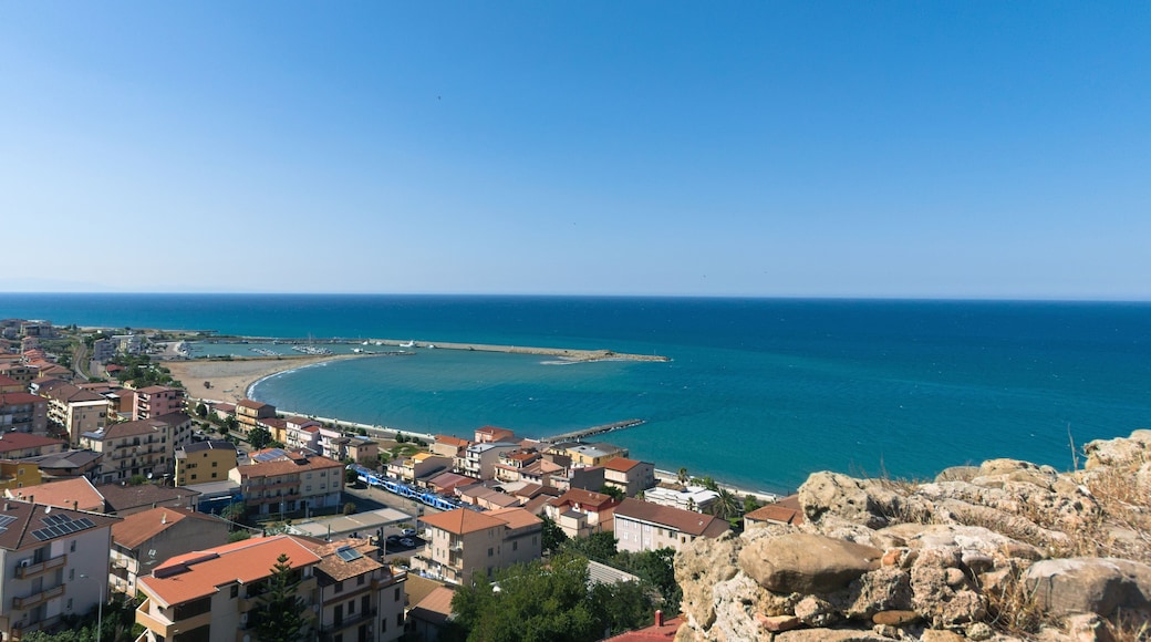 panorama of Cariati on the Calabrian sea on a clear day