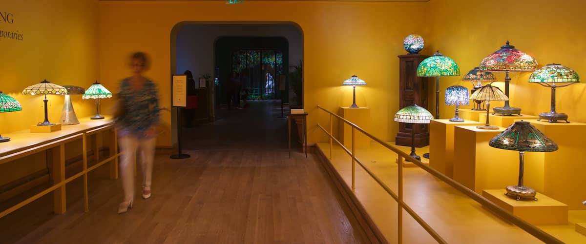 Morse Museum of American Art featuring interior views as well as an individual femail