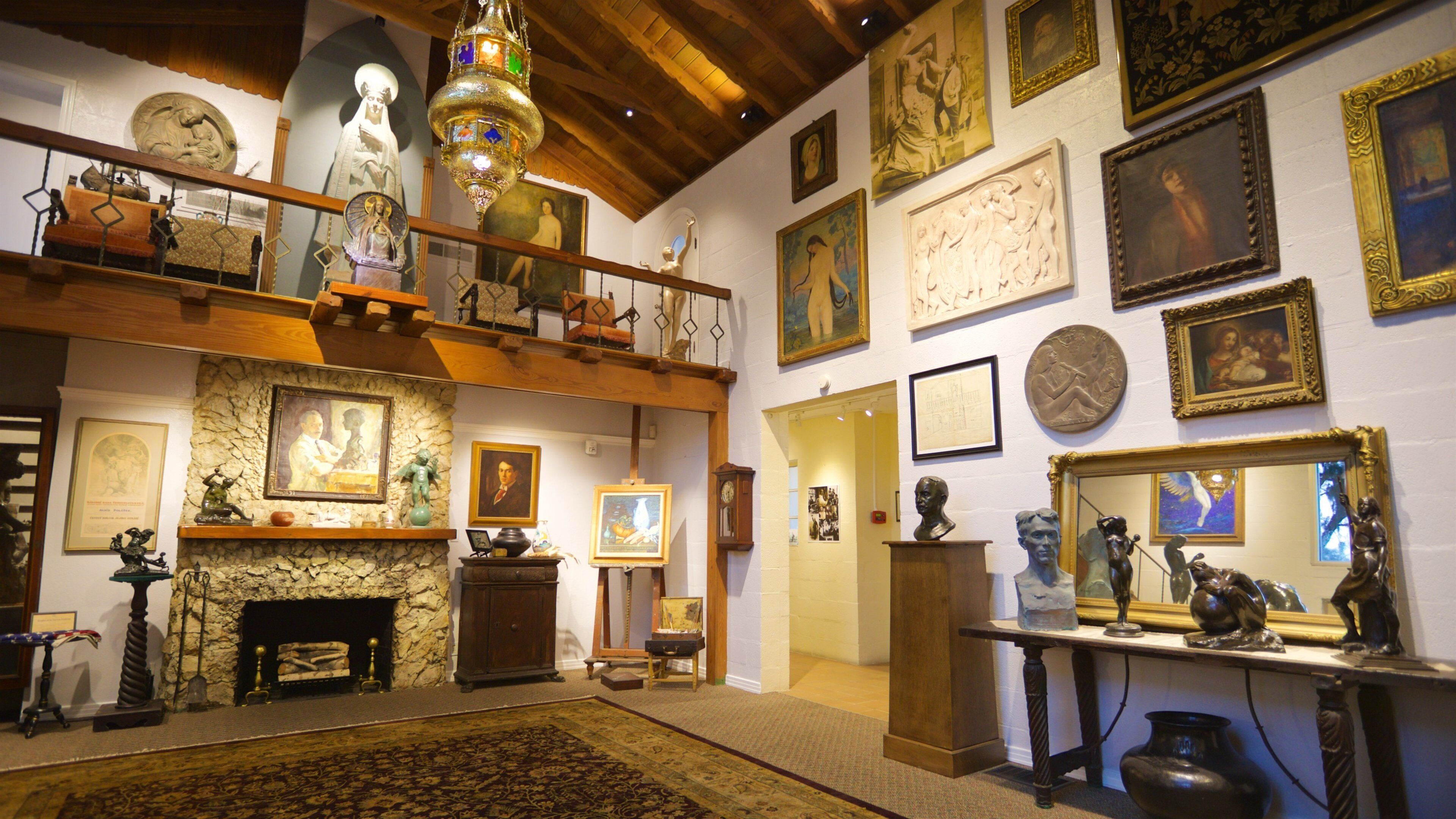 Albin Polasek Museum and Sculpture Gardens featuring interior views, art and heritage elements
