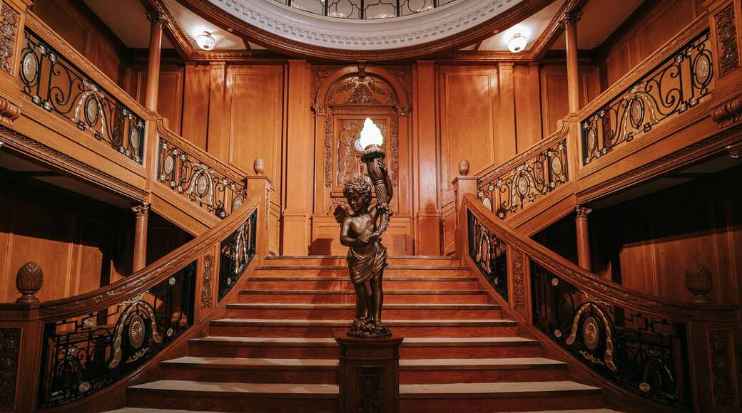 Titanic the Experience showing heritage elements and interior views