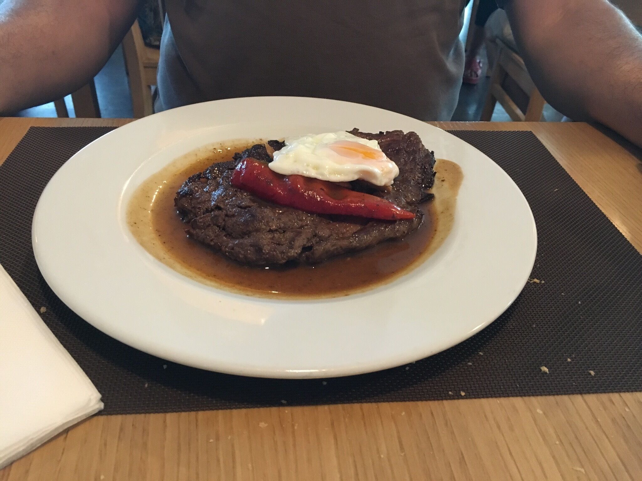 The famous steak called "bife à associação" !! Really good!! # Azores #saomiguel #restaurants