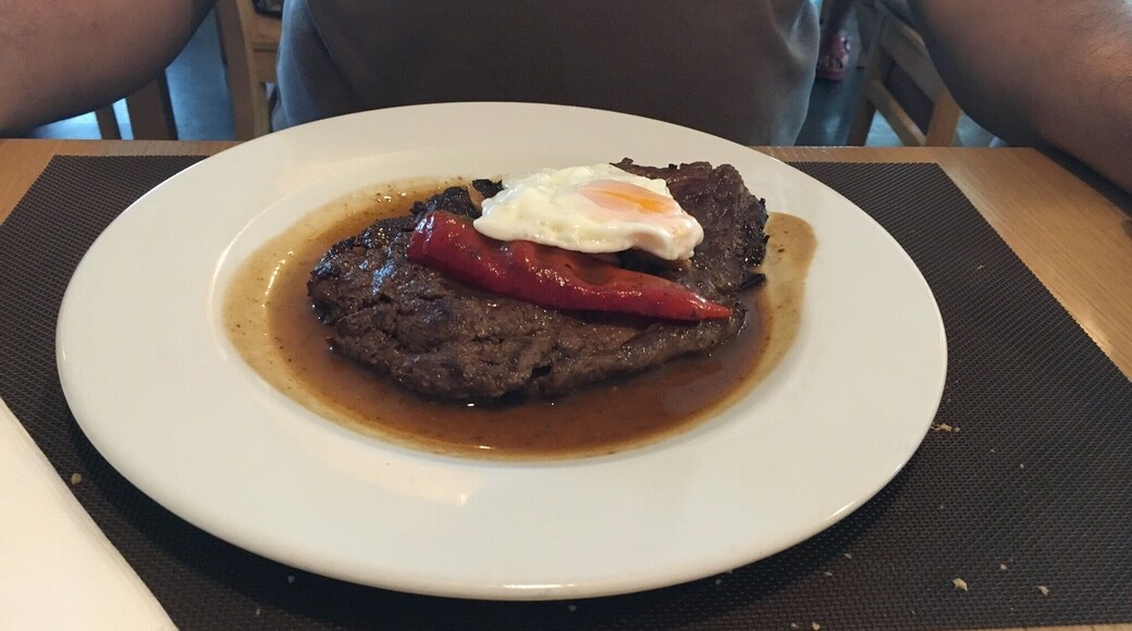 The famous steak called "bife à associação" !! Really good!! # Azores #saomiguel #restaurants