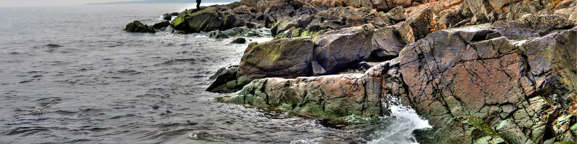 Fishing in beautiful spring scenery