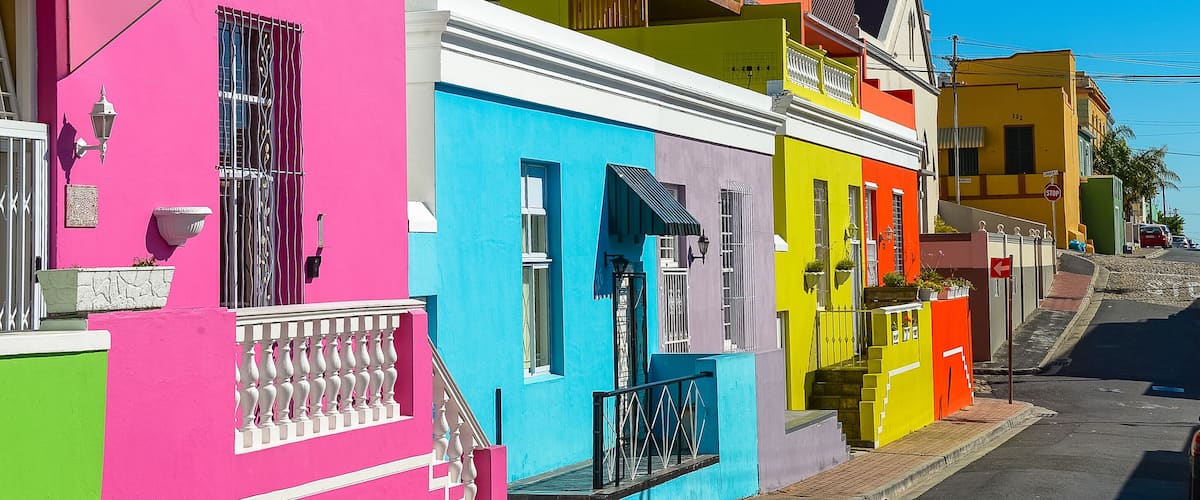 Colorful Bo-Kaap area of Cape Town; Shutterstock ID 480719611