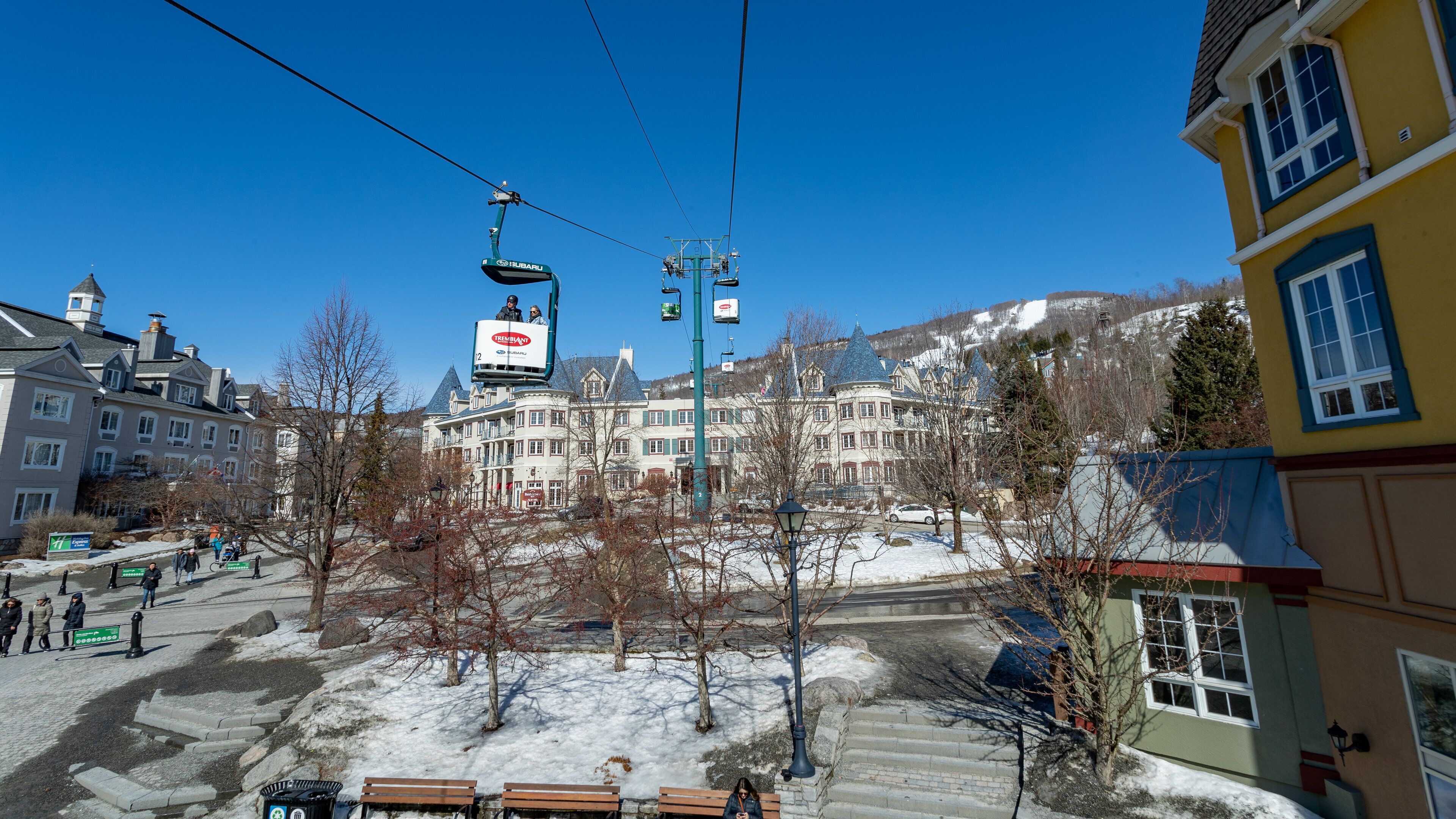 Cabriolet Ski Lift featuring snow and a gondola
